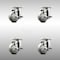 Service Caster 3 Inch 316SS Gray Polyurethane Wheel Swivel Top Plate Caster Set with Brake SCC SCC-SS31620S314-PPUB-TLB-4 - alternate 4